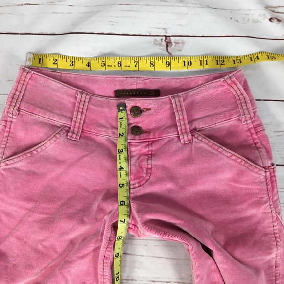 Bella Dahl Pink Corduroy Capri Pants Size 25 - Picture 2 of 7